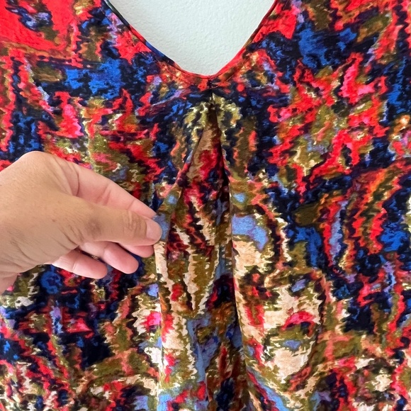 Anthropologie Maeve Sz S Pullover Mini Tunic Boho Dress Stretch V Neck - Picture 4 of 6